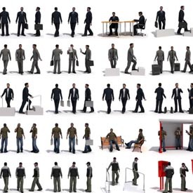 40 3D Persons 3D Object | FREE Artlantis Objects Download